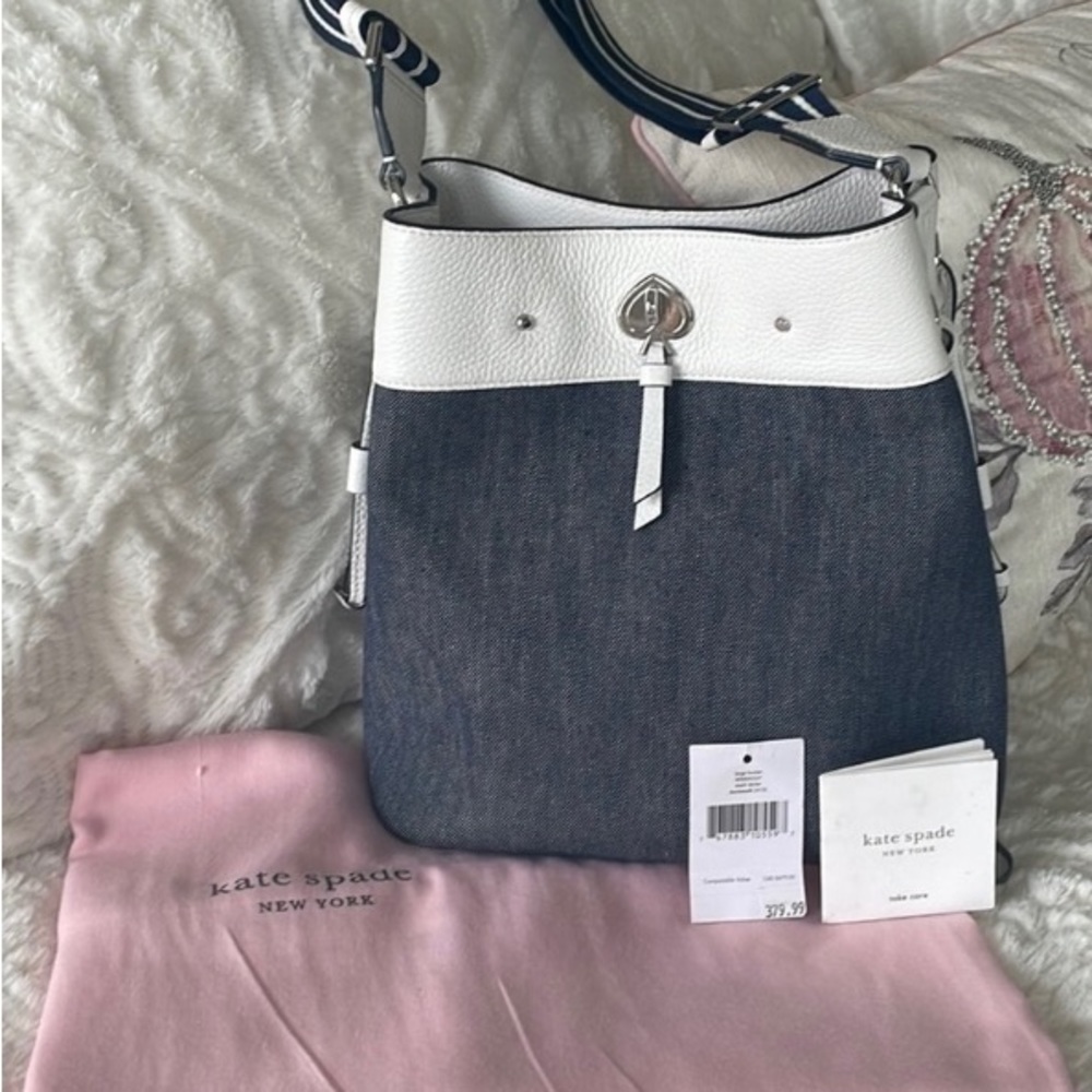 Kate Spade Large Denim Bucket Purse